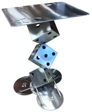 Custom fabricated card table - example of our precision metalwork