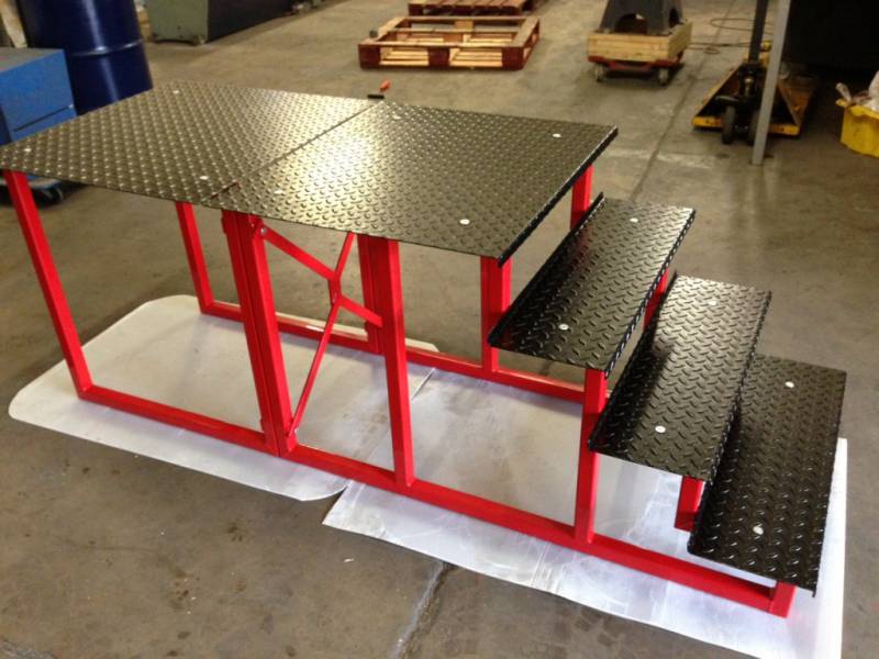 Custom steel fabrication project 86